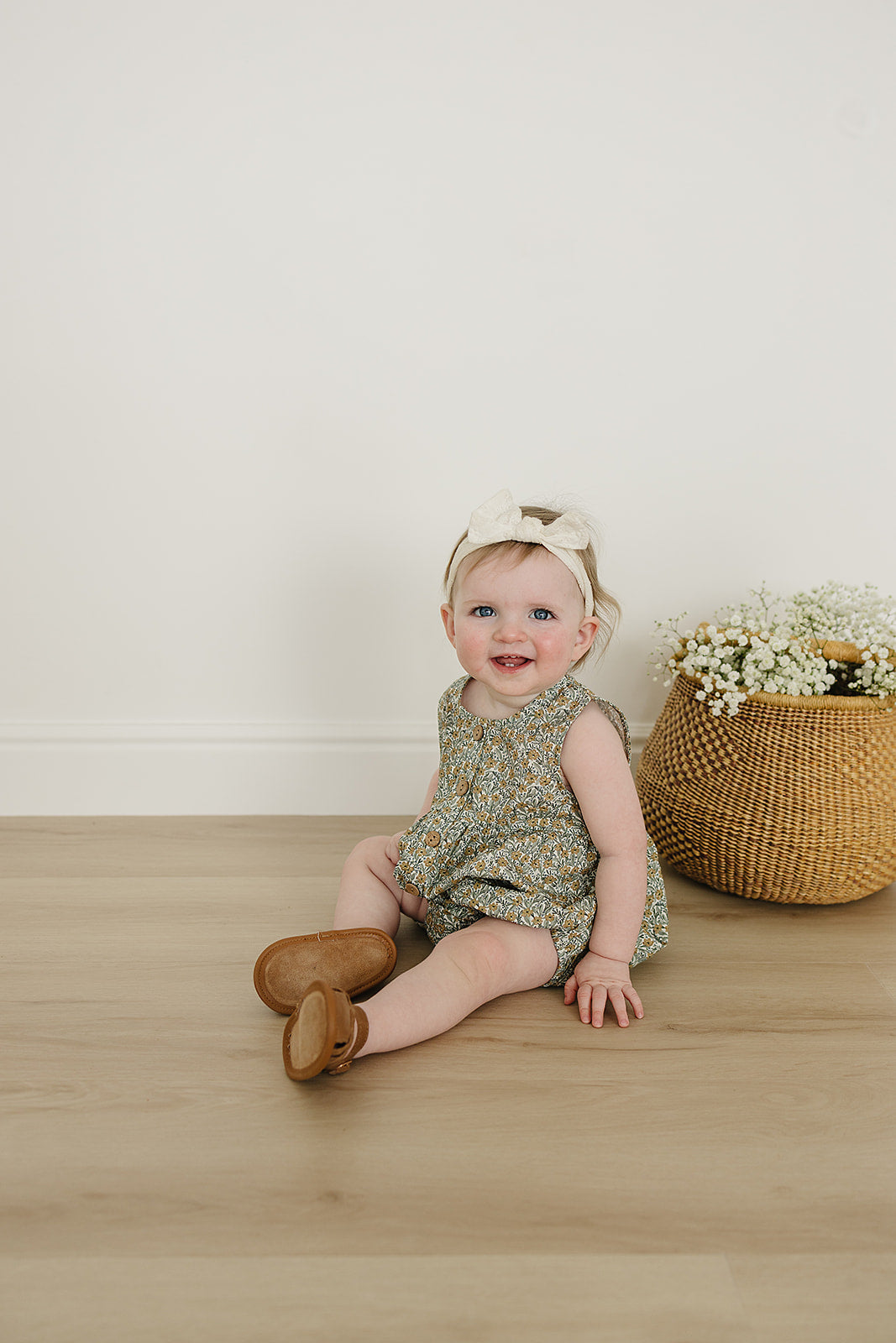 Golden Meadow Floral Bubble Tank Romper