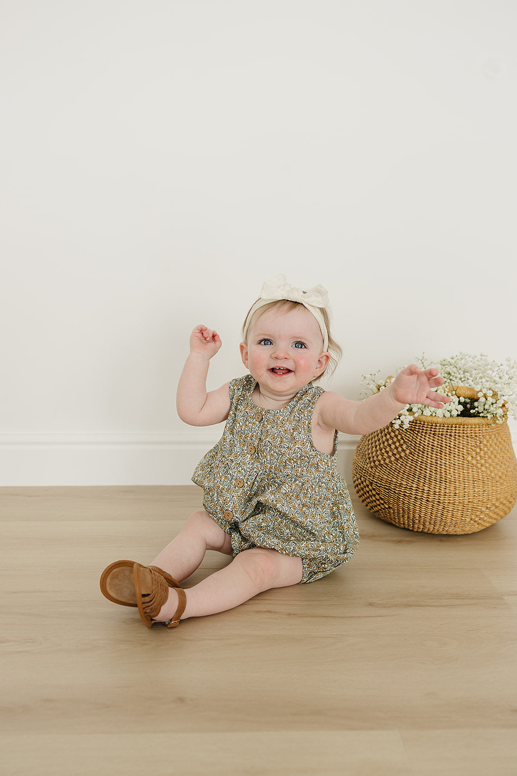 Golden Meadow Floral Bubble Tank Romper