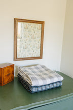 Vintage Plaid + Navy Plaid Muslin Quilt Blanket
