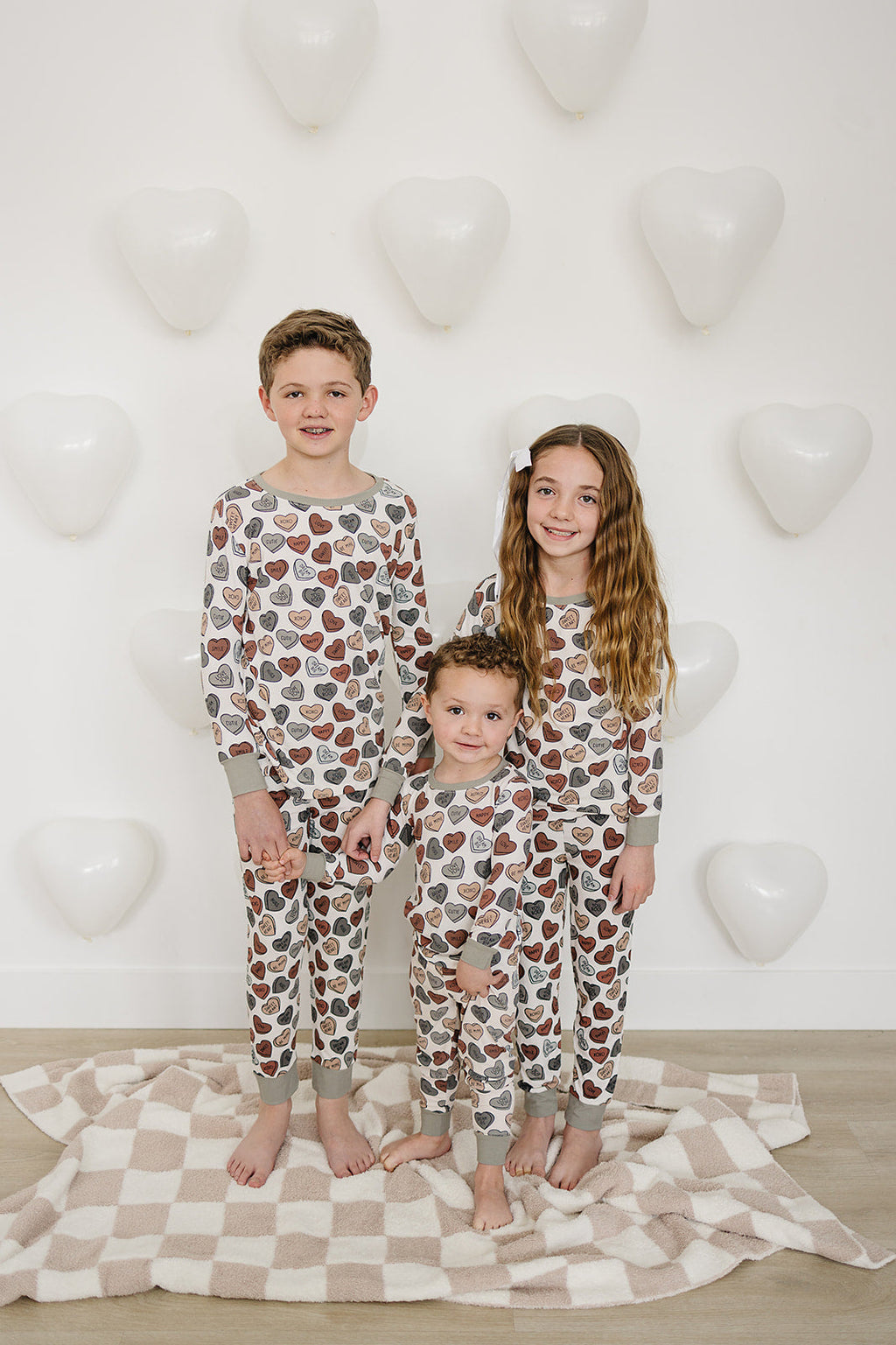 Conversation Hearts Ribbed Bamboo Cozy PJs