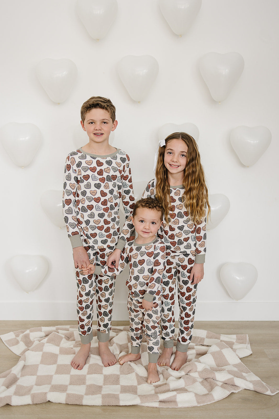 Conversation Hearts Ribbed Bamboo Cozy PJs