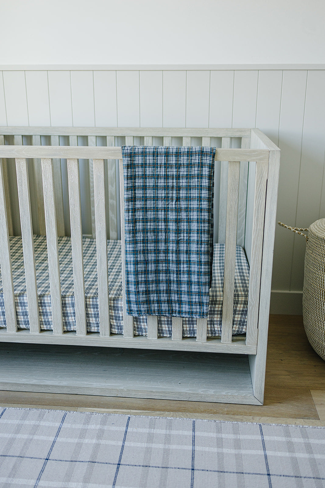 Vintage Plaid + Navy Plaid Muslin Quilt Blanket