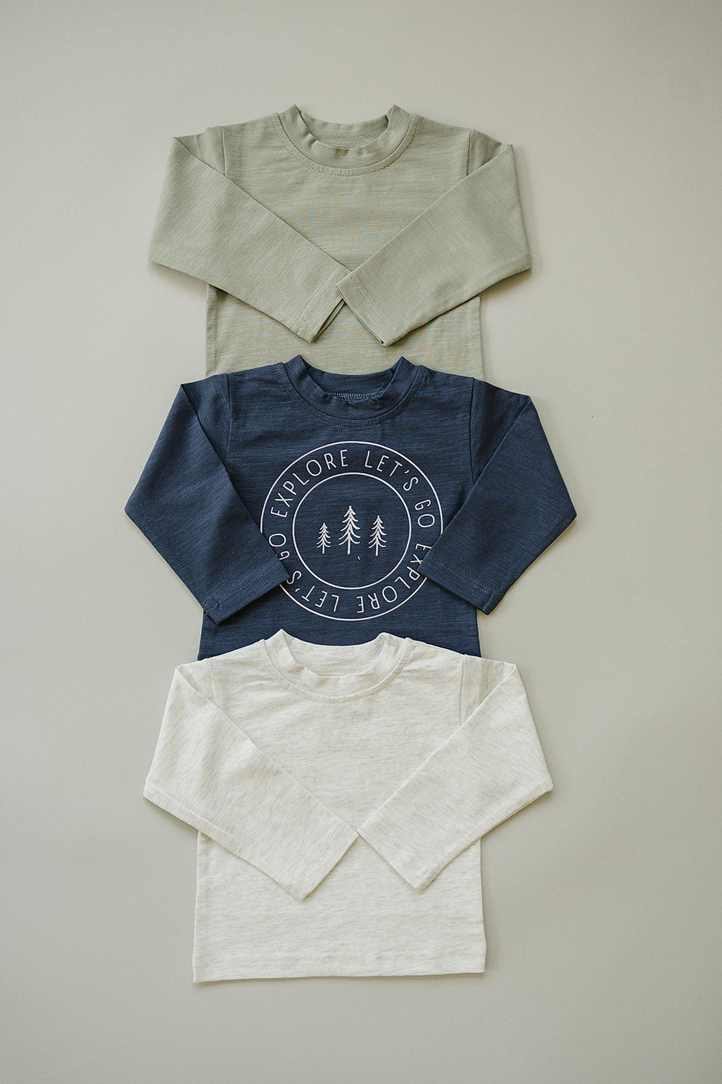 Sage Long Sleeve Cotton Tee Top