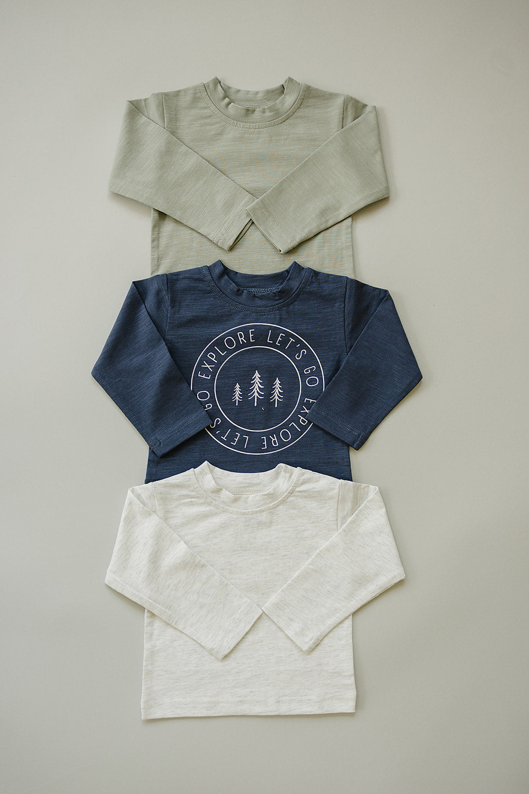 Sage Long Sleeve Cotton Tee Top
