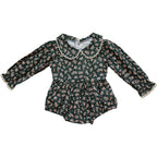 Olive Bloom Floral Bubble Romper