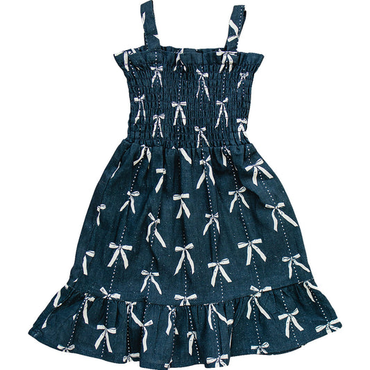Bow Linen Tank Dress