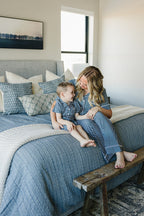 Women's Navy Gingham Pajamas