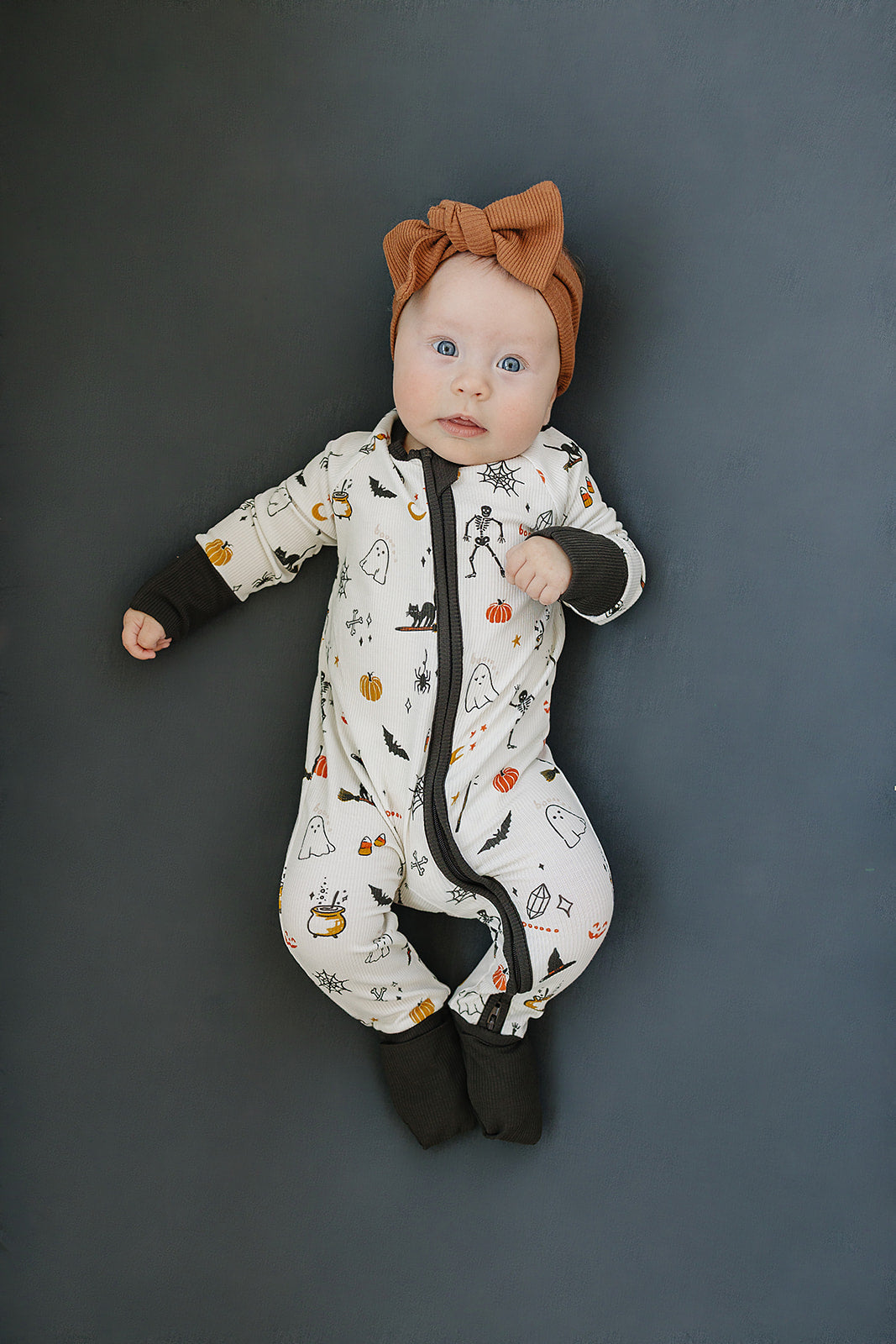 Halloween Bamboo Zipper Romper