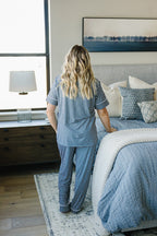 Women's Navy Gingham Pajamas