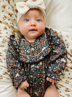Midnight Meadow Floral Romper