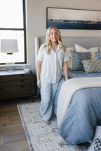 Women's Light Blue Gingham Pajamas