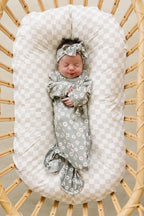 Light Green Floral Daisy Bamboo Knot Gown