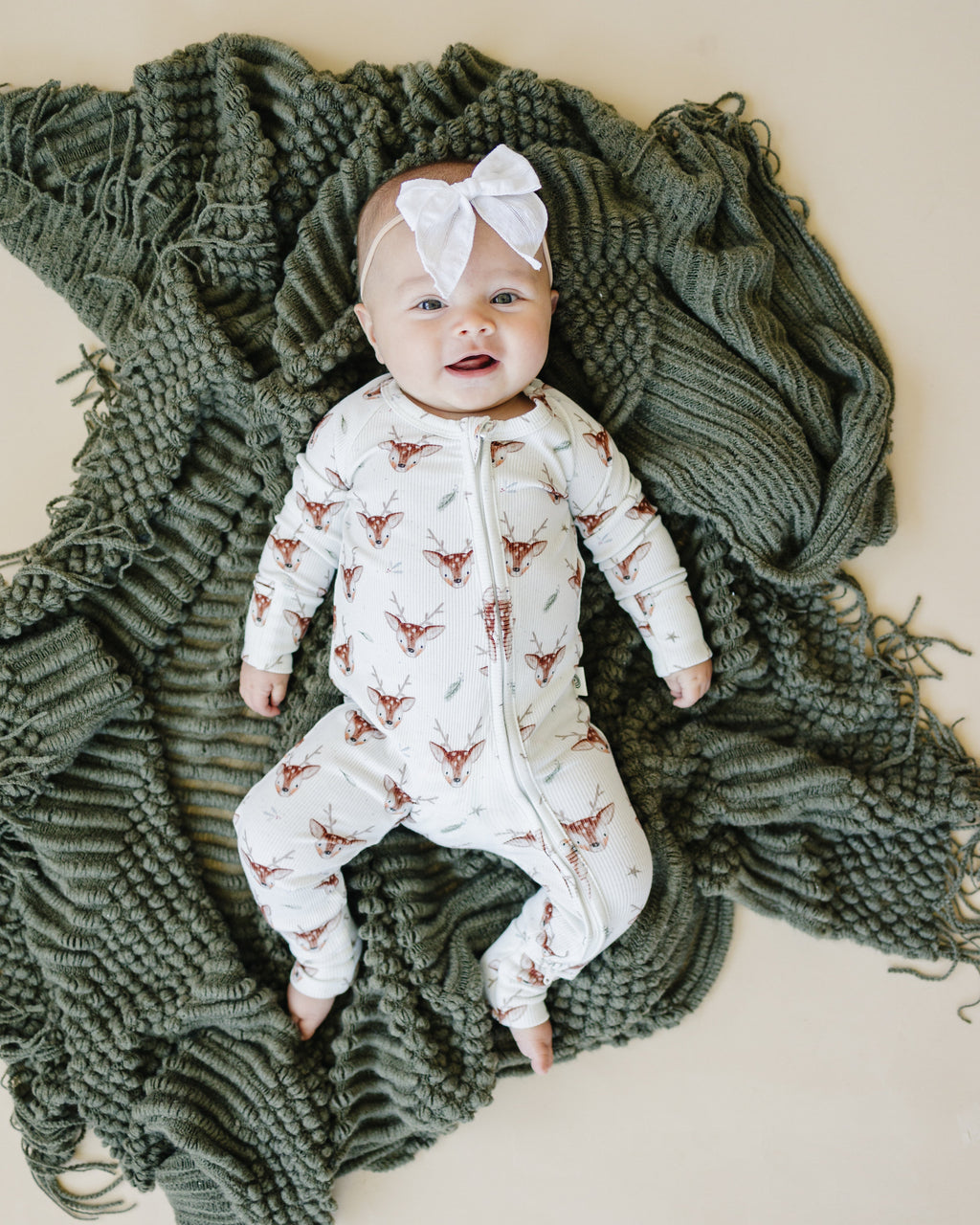 Reindeer Games Ribbed Bamboo Zippy Pajamas