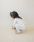 Pumpkin Posie 2pc Floral Bamboo Pajamas for Kids - Sizes Newborn & Up!
