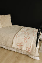 Pink Bow Plush Blanket