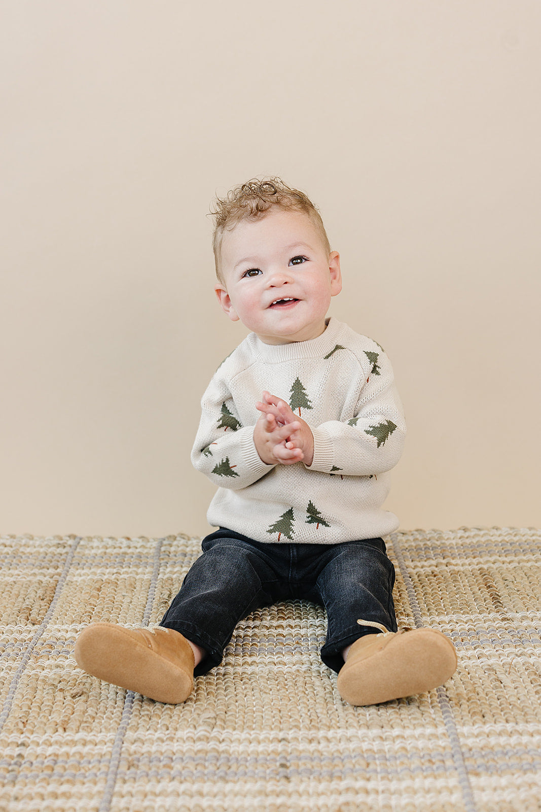 Pine Tree Knit Sweater Top
