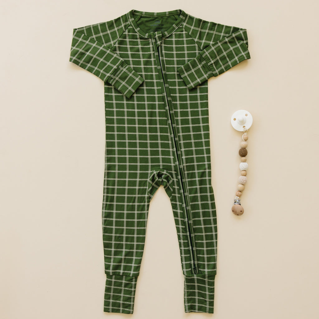 All Spruced Up Bamboo Zippy Zipper Romper