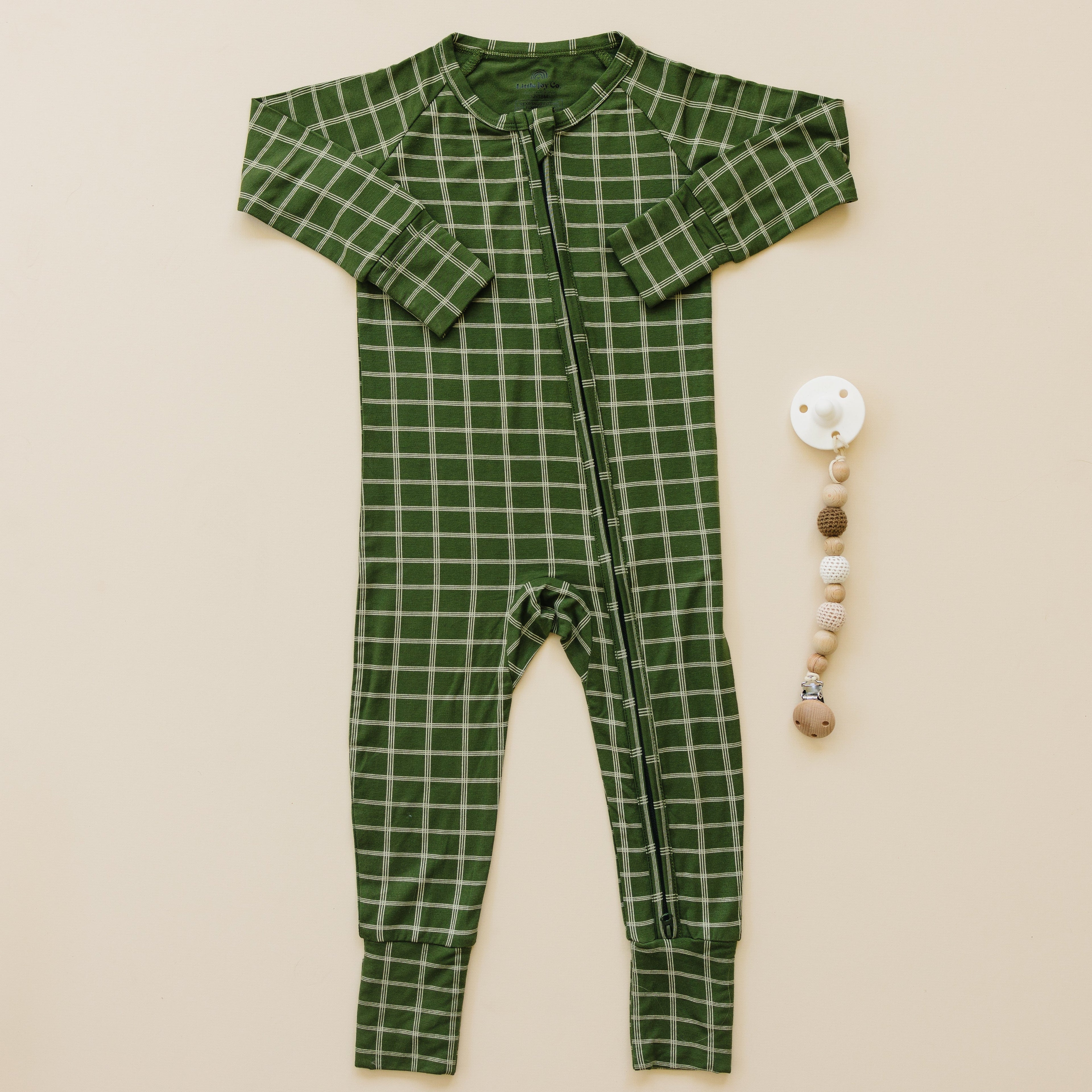 All Spruced Up Bamboo Zippy Zipper Romper