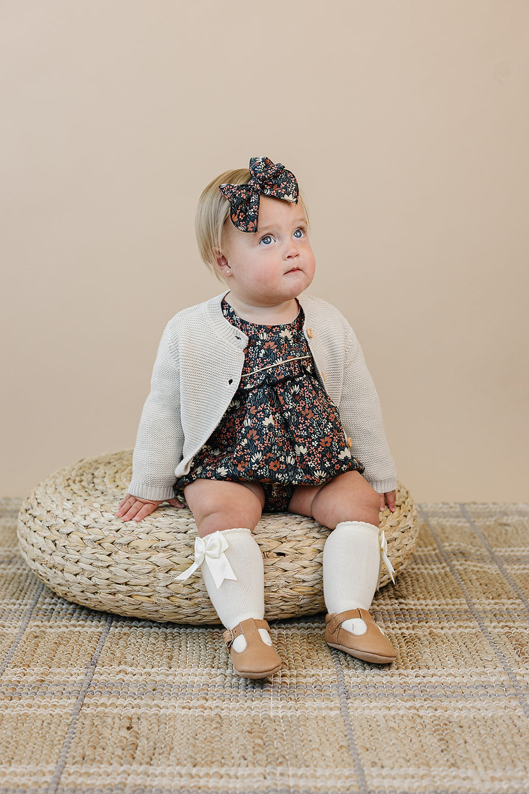 Midnight Meadow Floral Romper