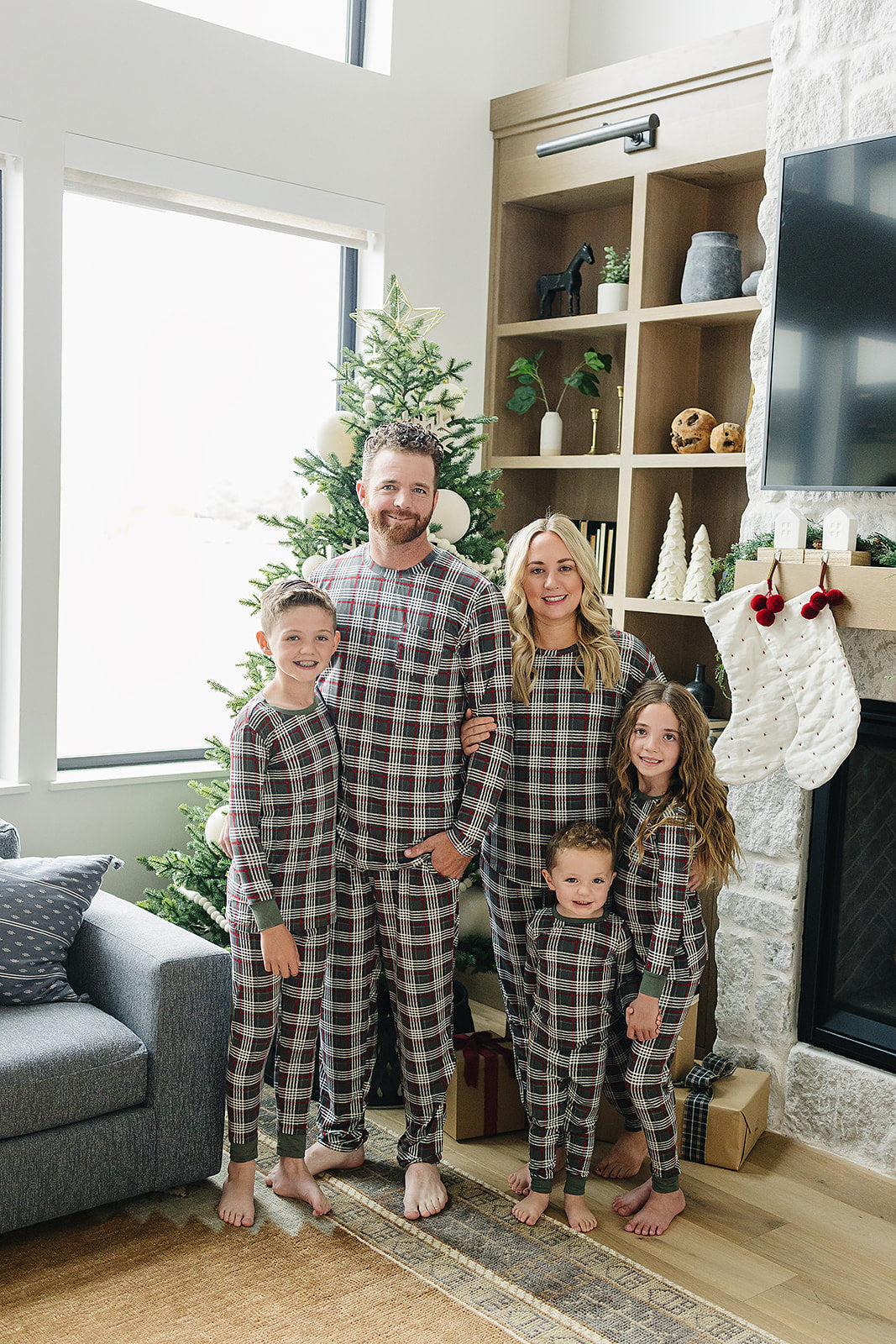 Green Plaid Bamboo Cozy PJs