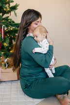 Tiny Trees Ribbed Bamboo Zippy Pajamas Romper