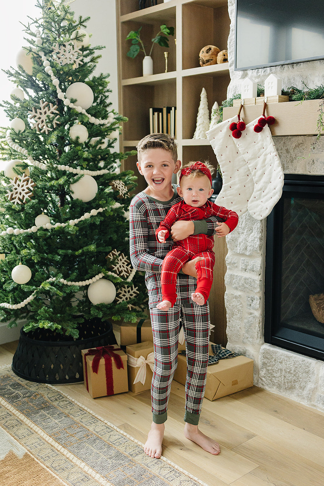Green Plaid Bamboo Cozy PJs