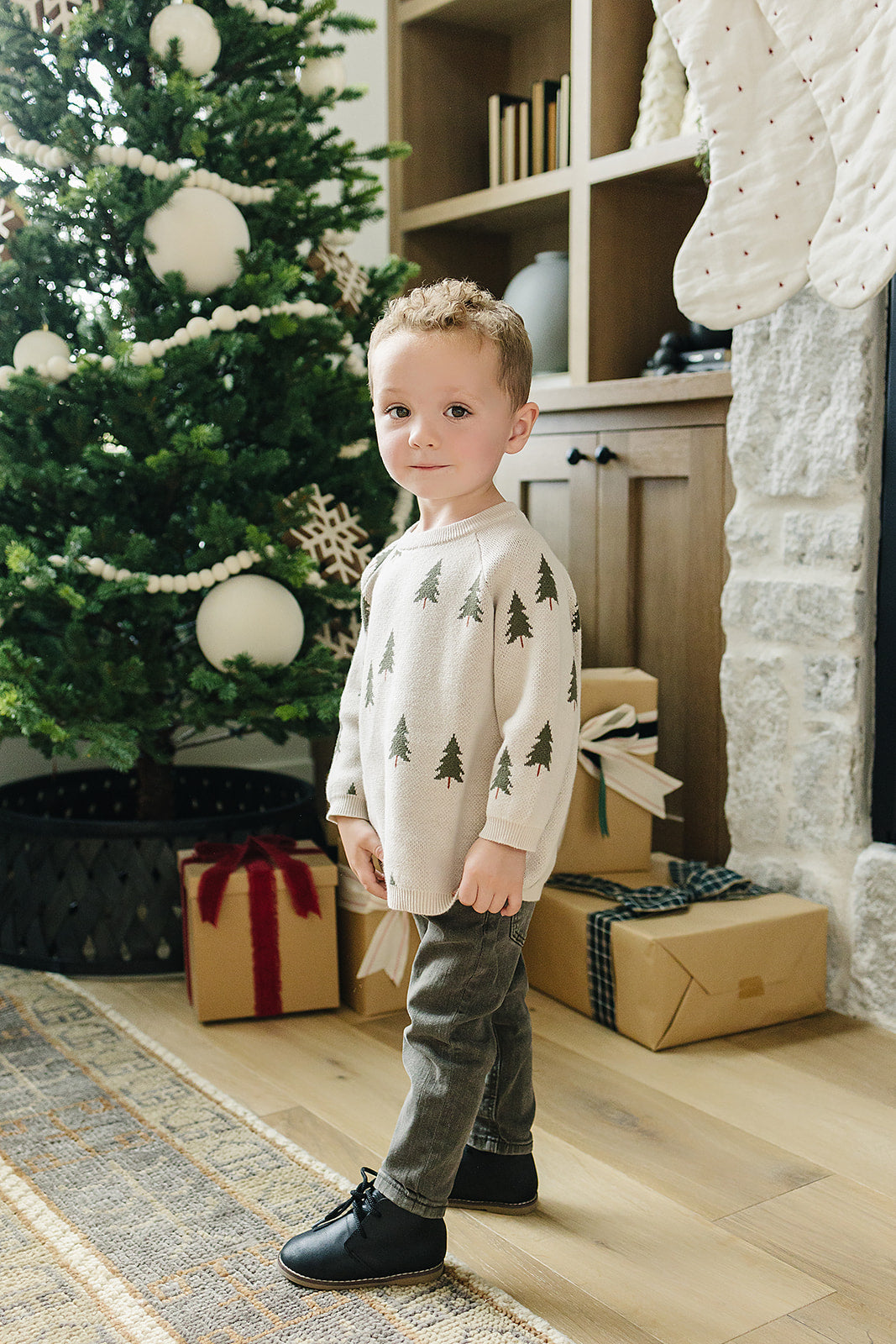 Pine Tree Knit Sweater Top