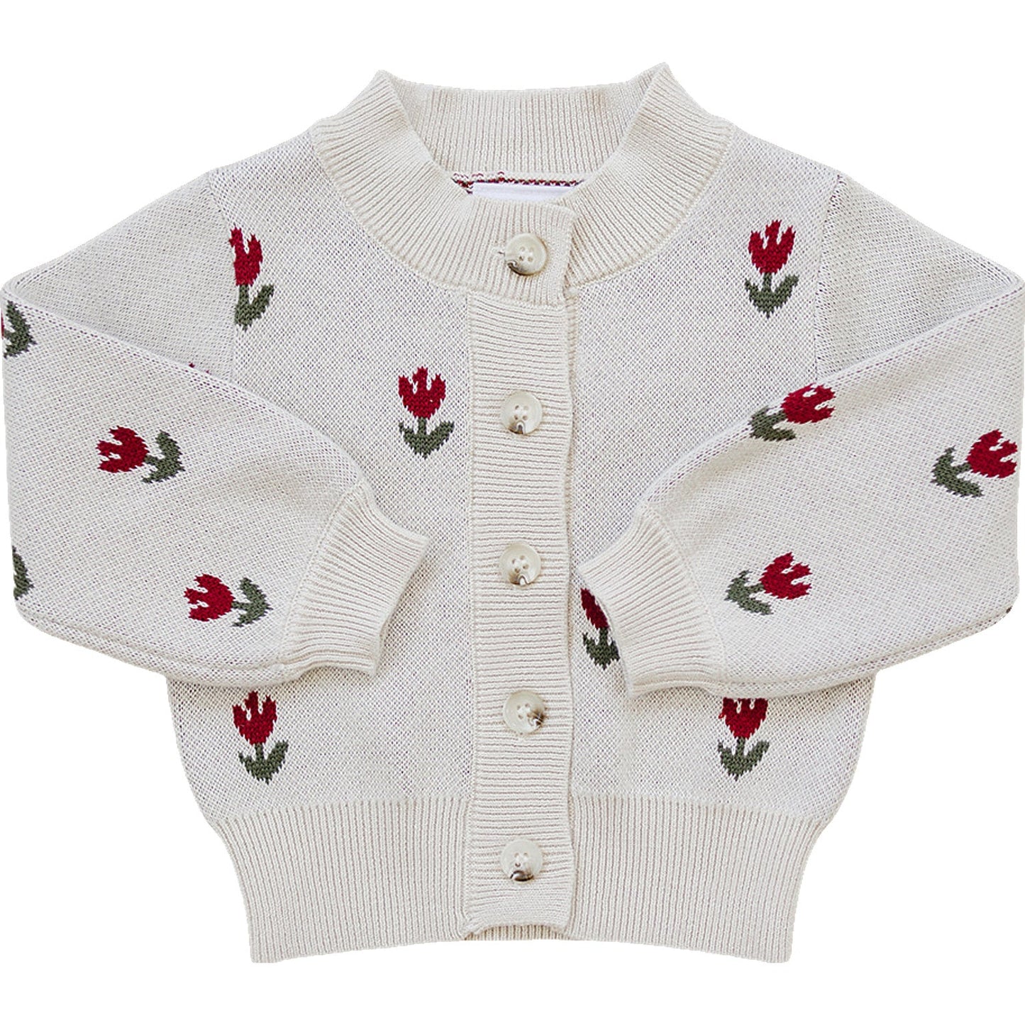 Tulip Floral Button Down Cardigan Top