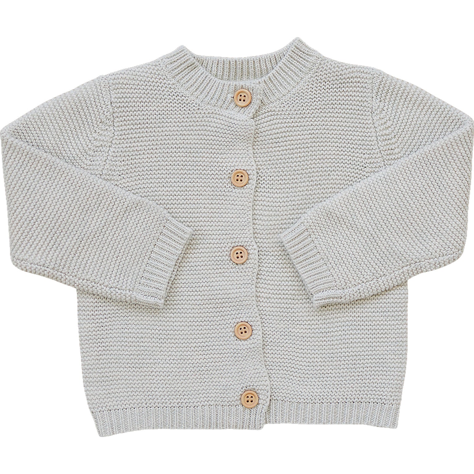 Oatmeal Knit Button Down Cardigan Top