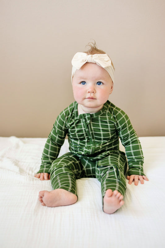 All Spruced Up Bamboo Zippy Zipper Romper