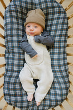 Grey Knit Overalls
