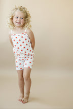 Red White & Blue Tulip Floral Ribbed Bamboo 2pc Tank Set