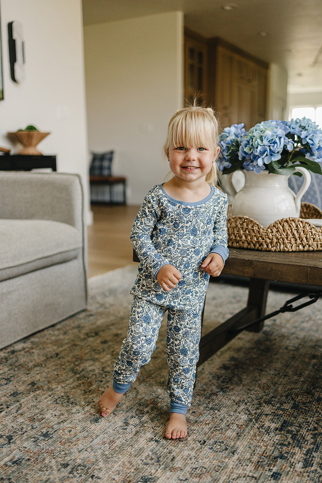 Bluebell Pointelle Floral Bamboo Cozy 2Pcs PJs