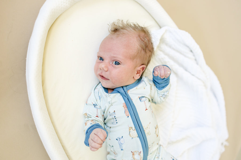 M is for Monsters Bamboo Zippy Pajamas Romper