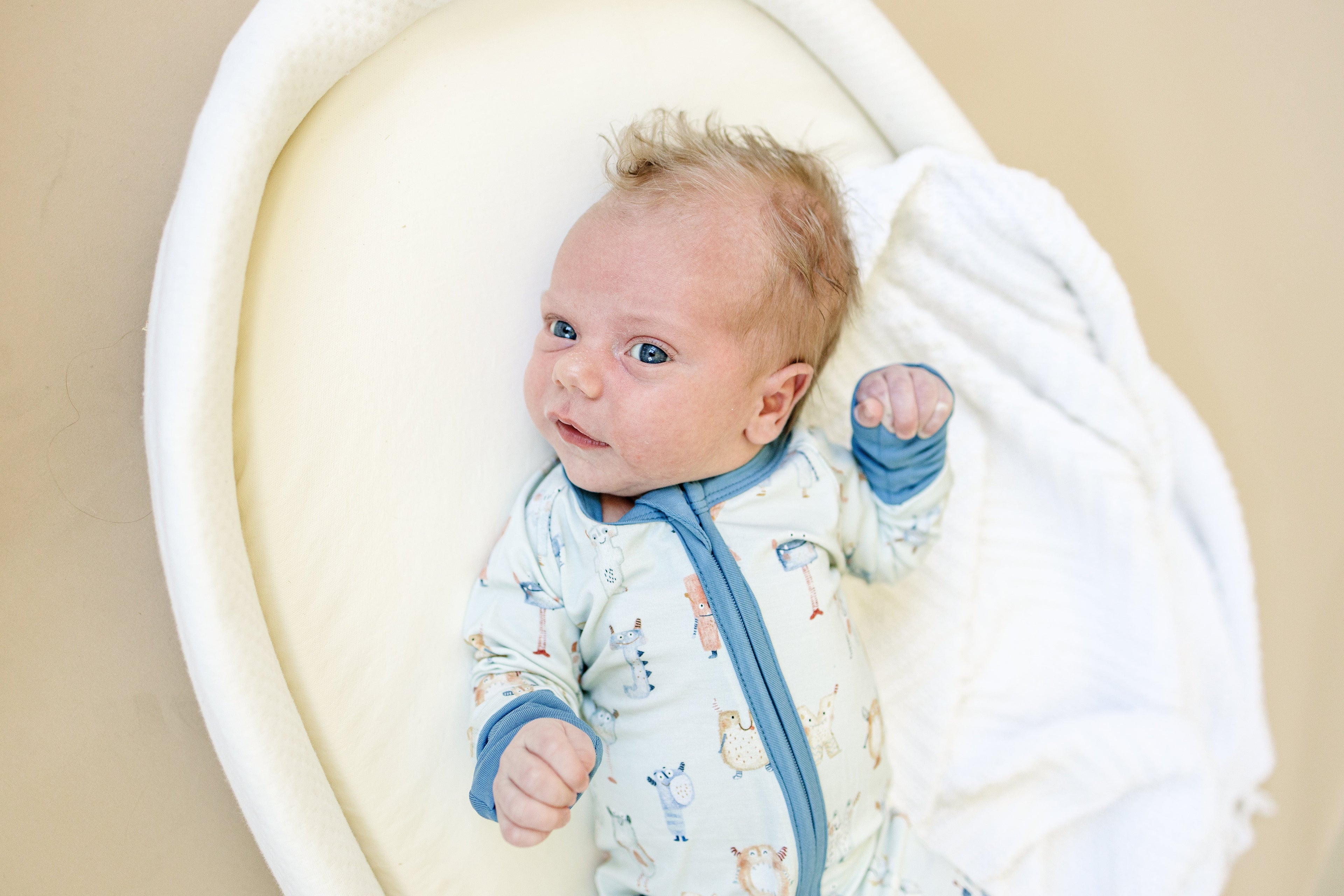 M is for Monsters Bamboo Zippy Pajamas Romper