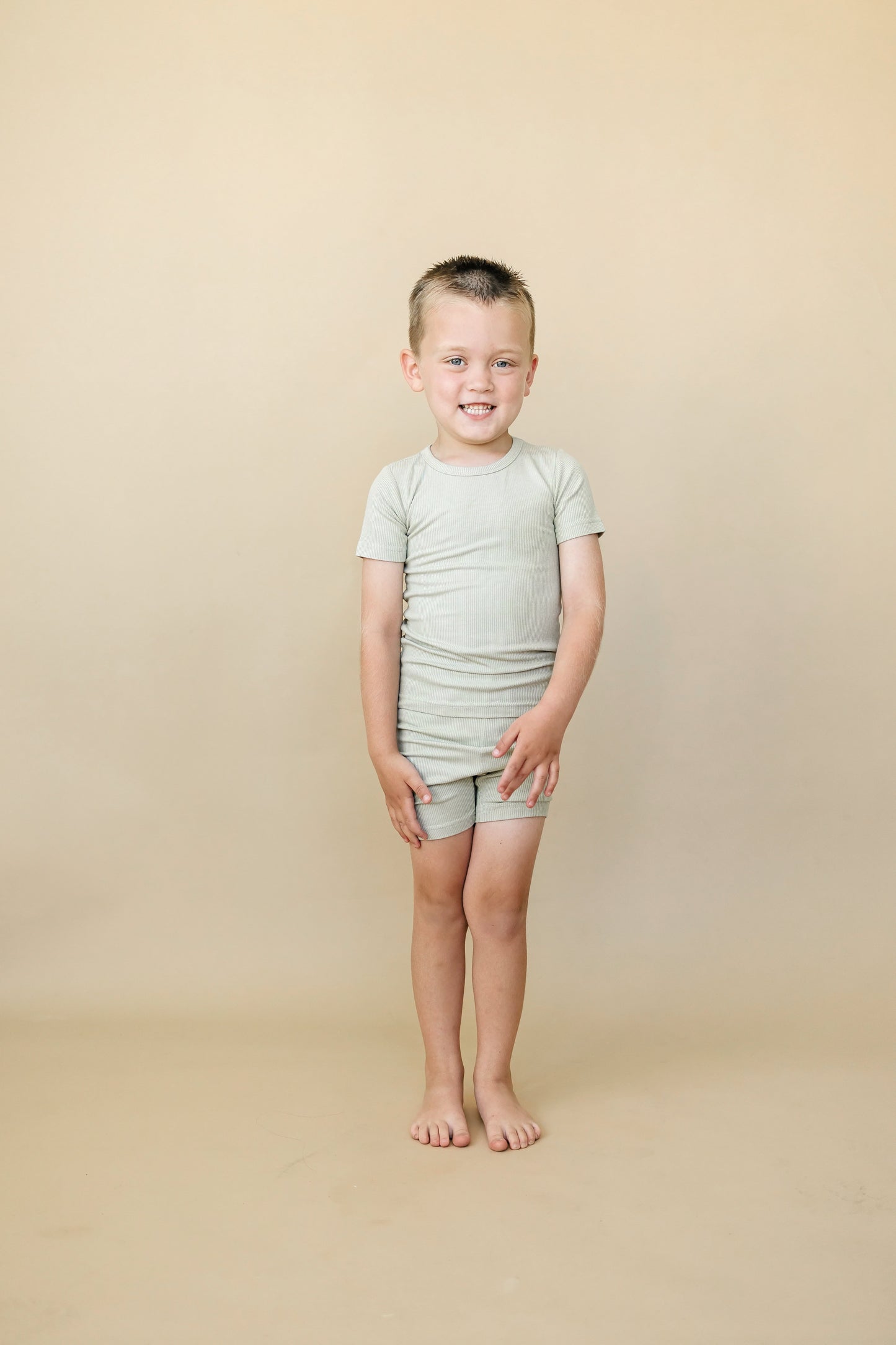 Solid Ribbed Bamboo 2pc Pajamas - more colors