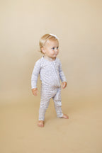 Oopsie Daisy Bamboo Floral Zippy Zipper Romper