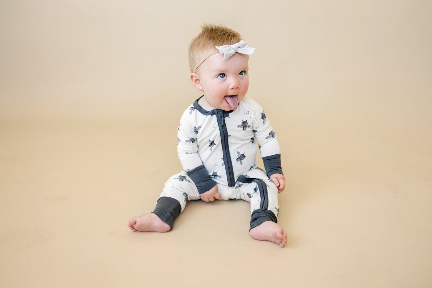 Batty for Bedtime Bamboo Zippy Romper