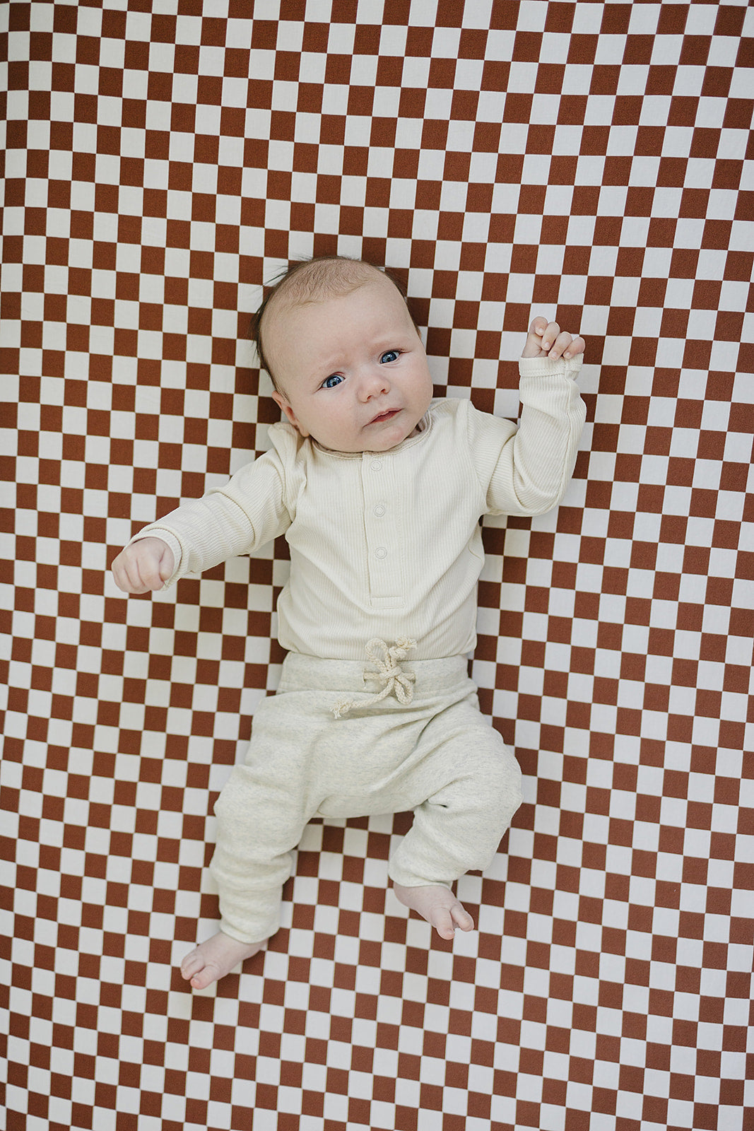 Cream Bamboo Snap Long Sleeve Ribbed Bodysuit Romper