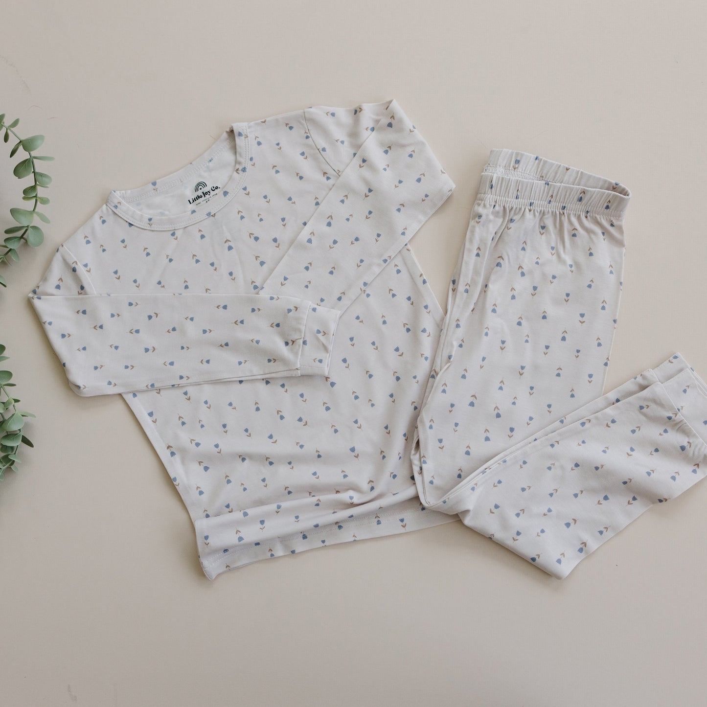 Tiny Tulips 2pc Floral Bamboo Pajamas