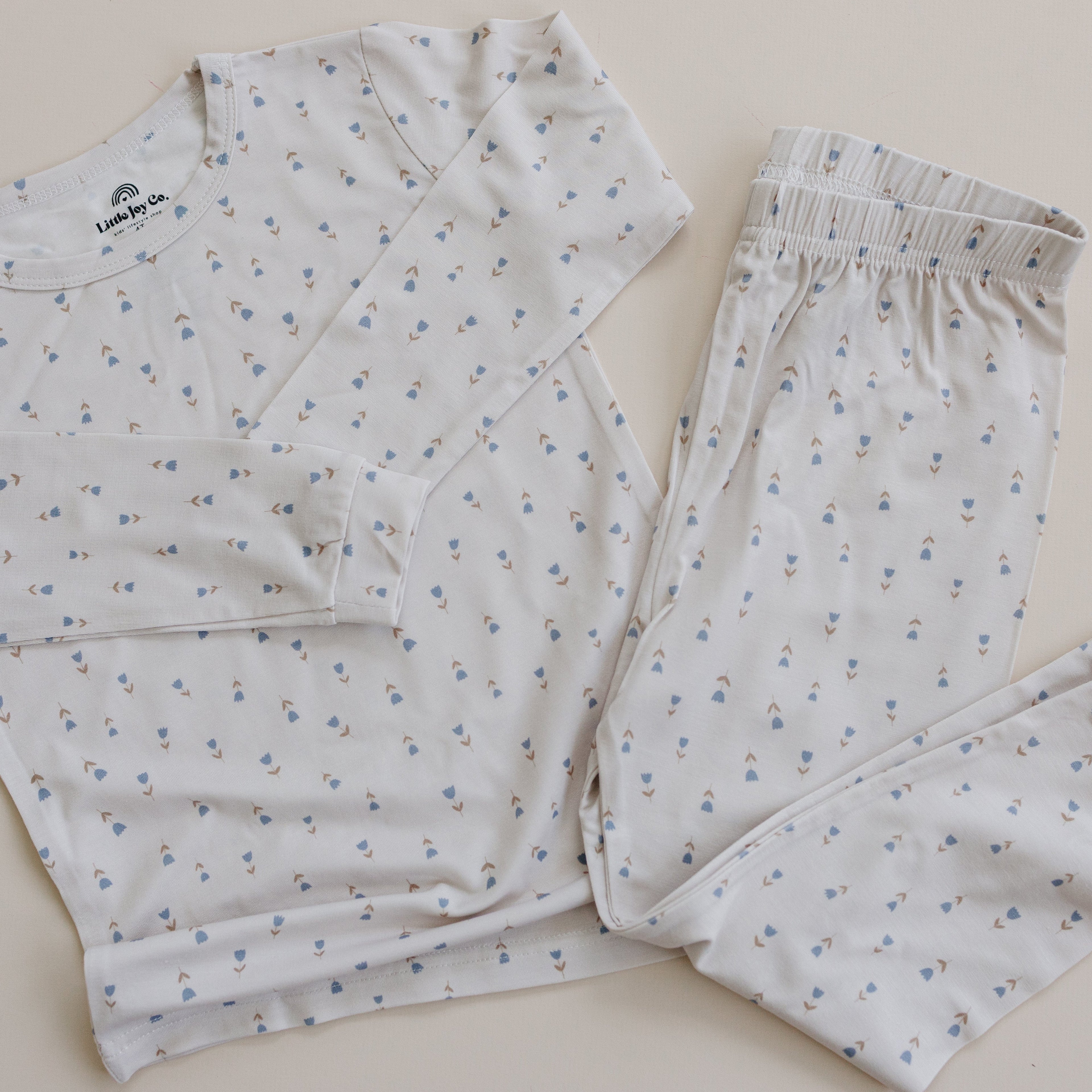 Tiny Tulips 2pc Floral Bamboo Pajamas