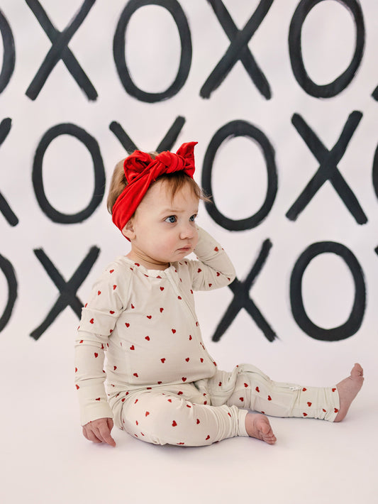 Tiny Hearts Bamboo Zippy Pajamas Romper