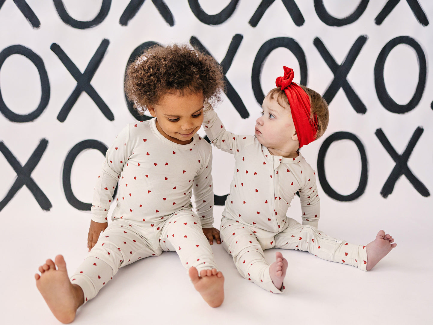 Tiny Hearts Bamboo Zippy Pajamas Romper