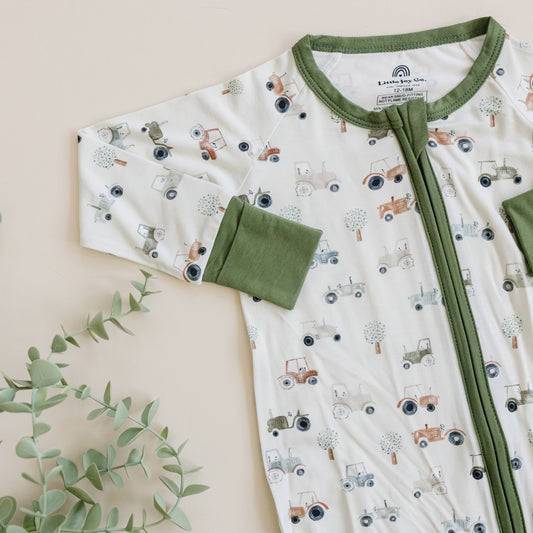 Tiny Tractors Bamboo Zippy Pajamas Romper