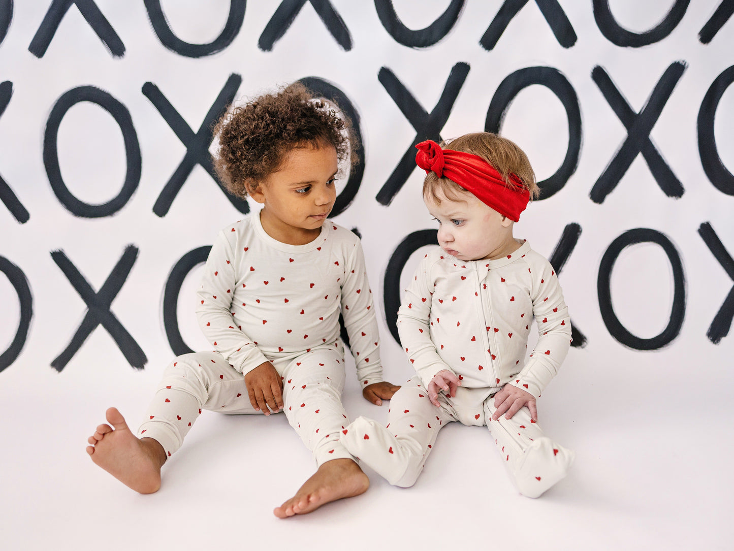 Tiny Hearts Bamboo Zippy Pajamas Romper