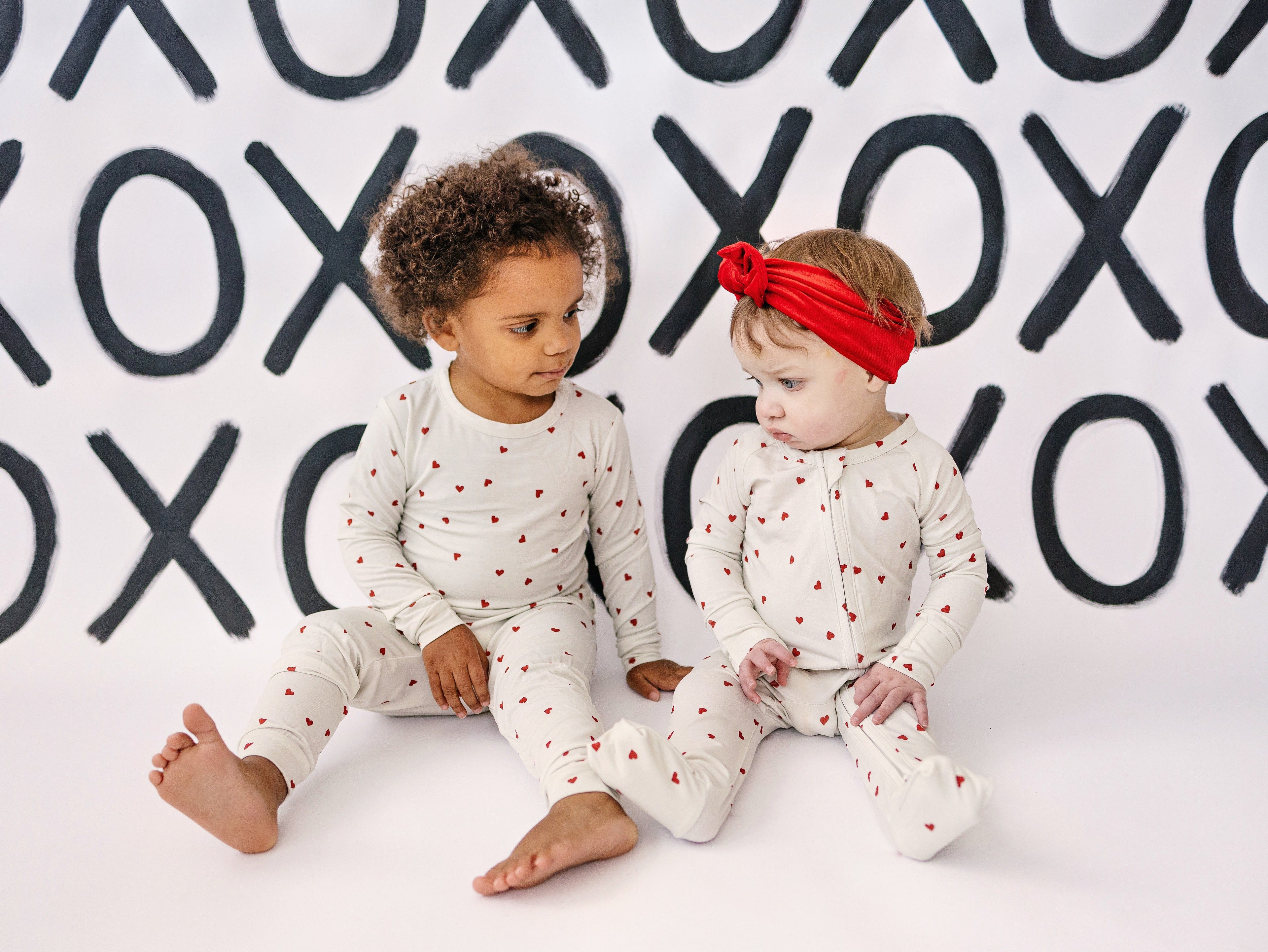 Tiny Hearts Bamboo Zippy Pajamas Romper