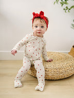 Tiny Hearts Bamboo Zippy Pajamas Romper