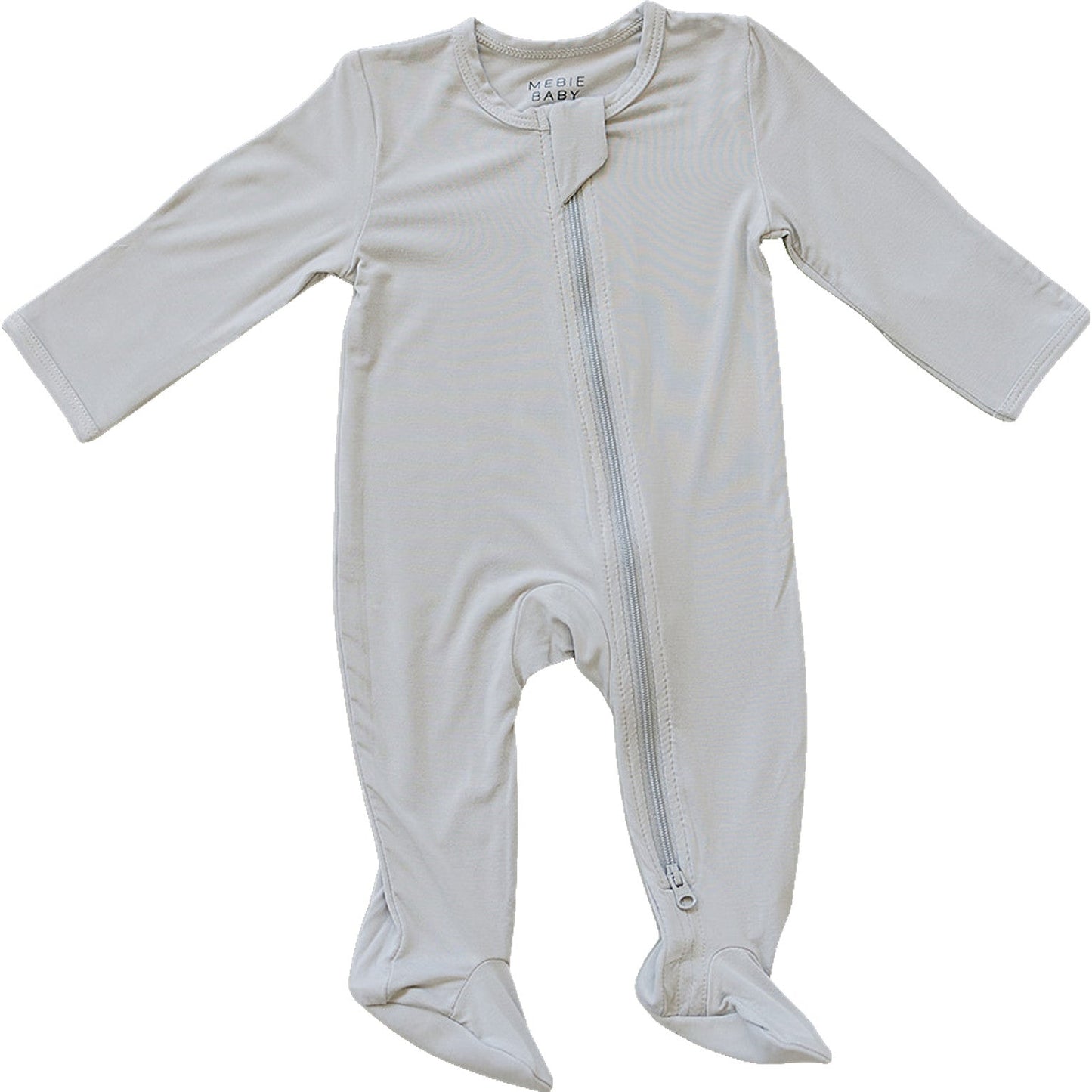 Stone Bamboo Footed Zipper Romper