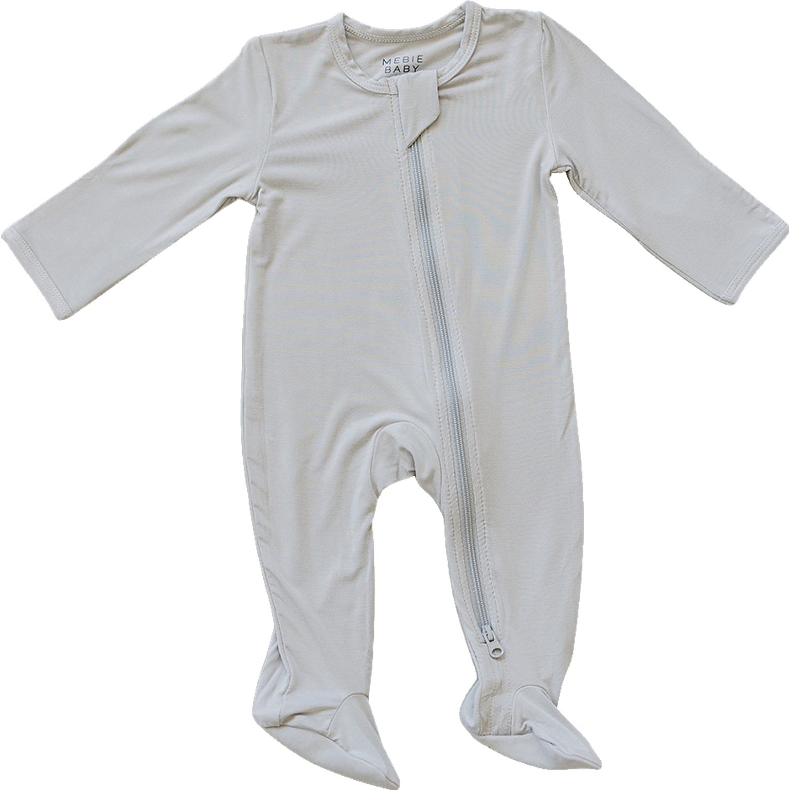 Stone Bamboo Footed Zipper Romper