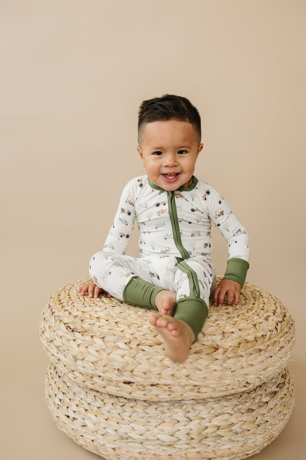 Tiny Tractors Bamboo Zippy Pajamas Romper